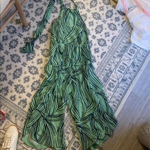 Halter jump suit